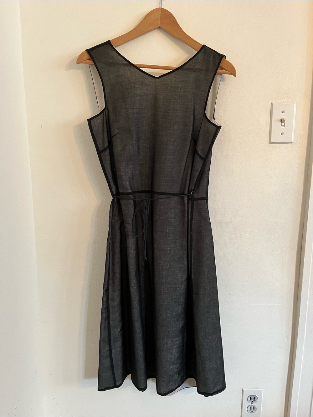 Anthropologie Navy and Cream Branded Clothing Label